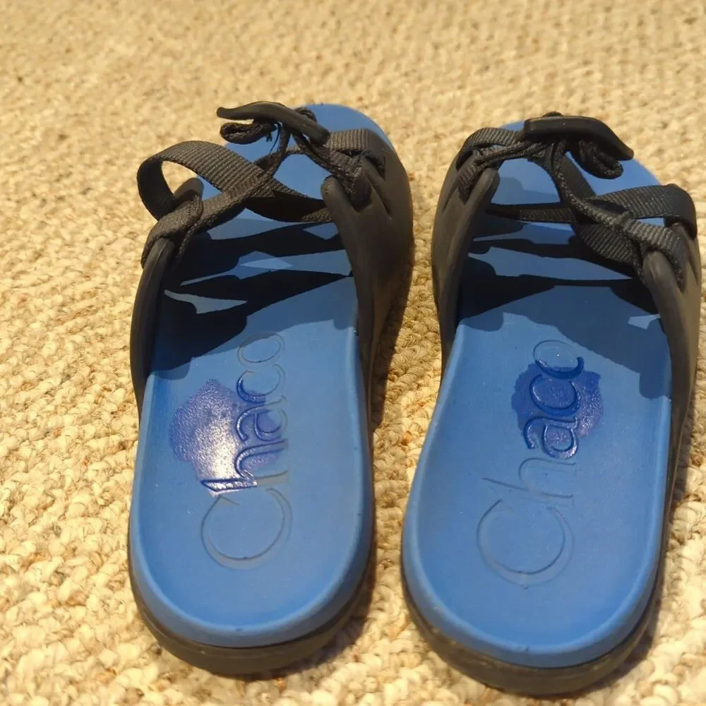 Chaco Chillos Sport Sandals Kids Youth 3 Blue Strappy Outdoor Hiking